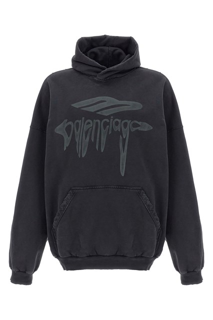 Felpa con cappuccio '3B Liquefied' - Nero (S)