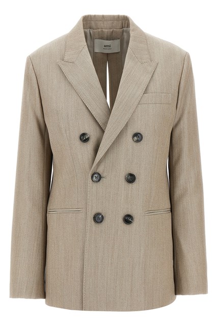 Blazer maxi spacco - Beige (34 FR)