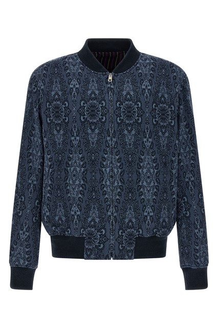 Bomber jacquard - Blu