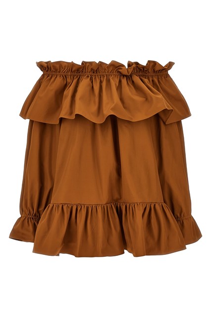 Abito mini balze - Marrone (34 FR)