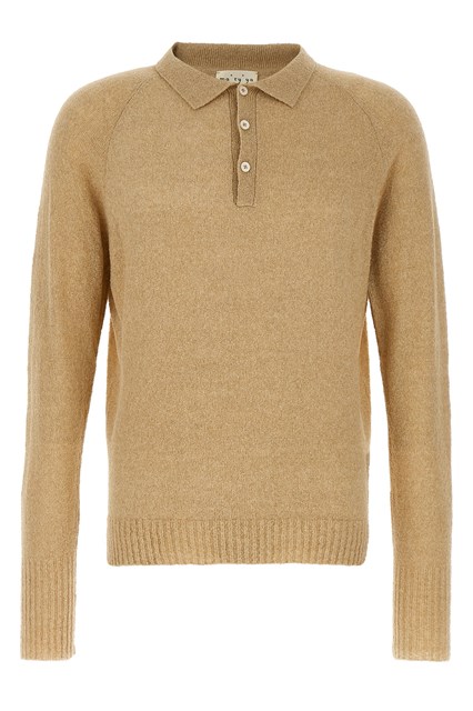 Polo cotone boucle - Beige