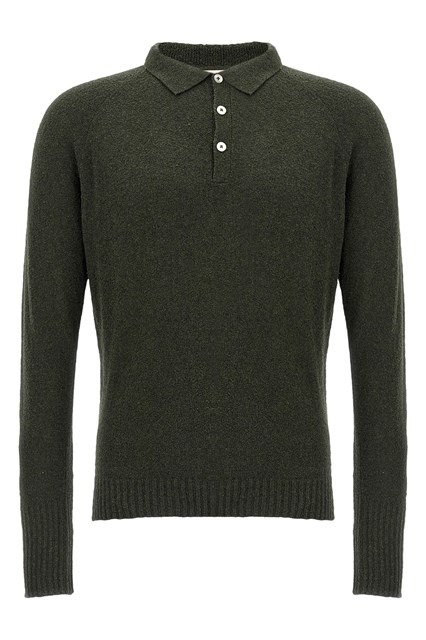Polo cotone boucle - Verde