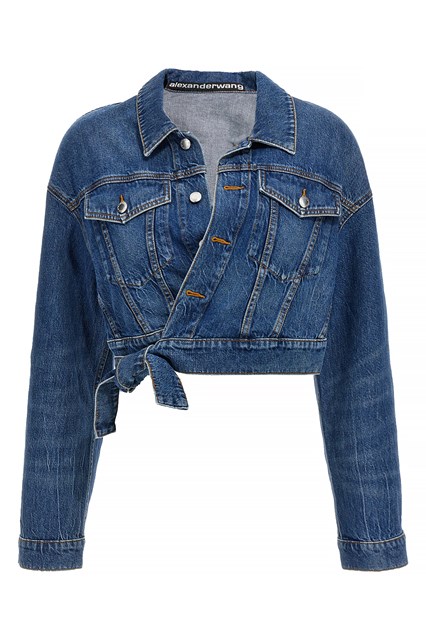 Giacca 'Wrapped Trucker' - Blu (XS)