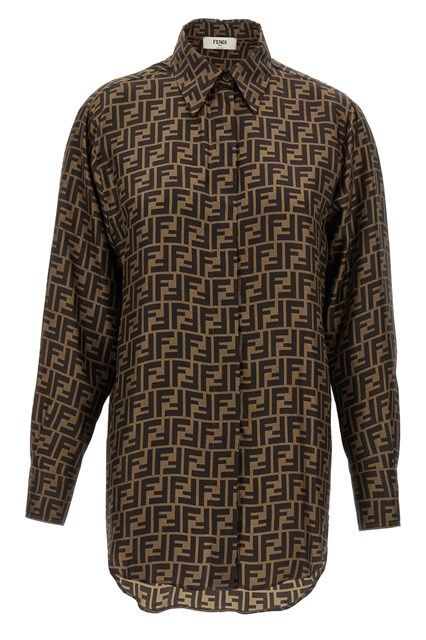 Camicia FF monogram - Marrone (36 IT)