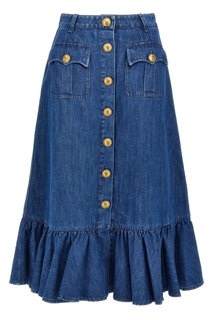 Gonna Valentino Garavani denim - Blu (38 IT)