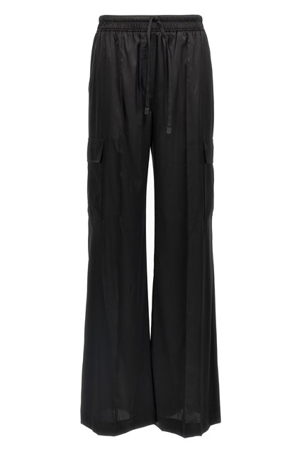 Pantalone seta cargo - Nero (40 IT)