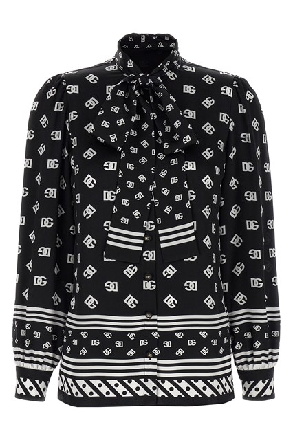 Camicia seta - Bianco/Nero (44 IT)