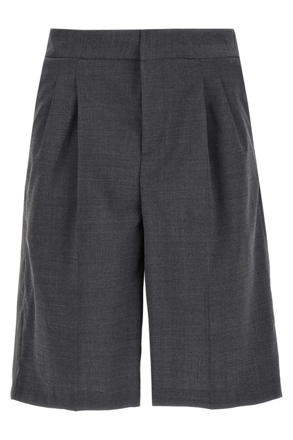 Techno wool bermuda shorts