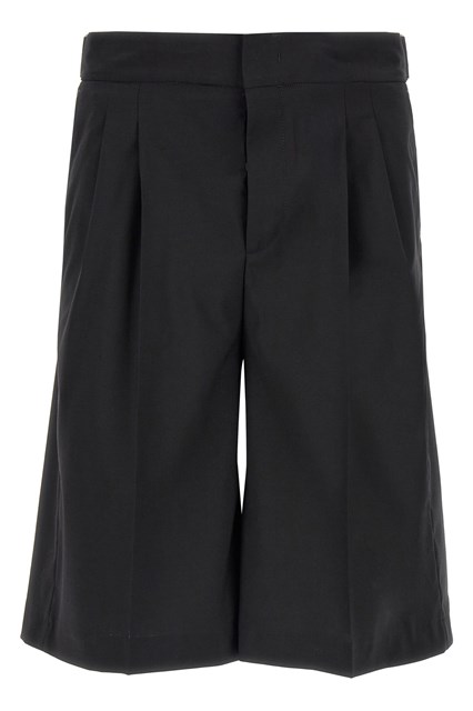 Techno wool bermuda shorts