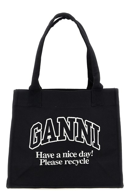 Shopping 'Large Easy Shopper Contrasted Logo' - Bianco/Nero (U)