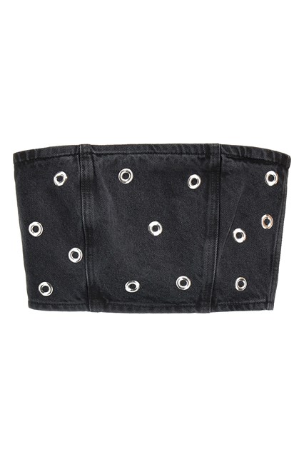 Top 'Studded Denim' - Nero (34 DE)