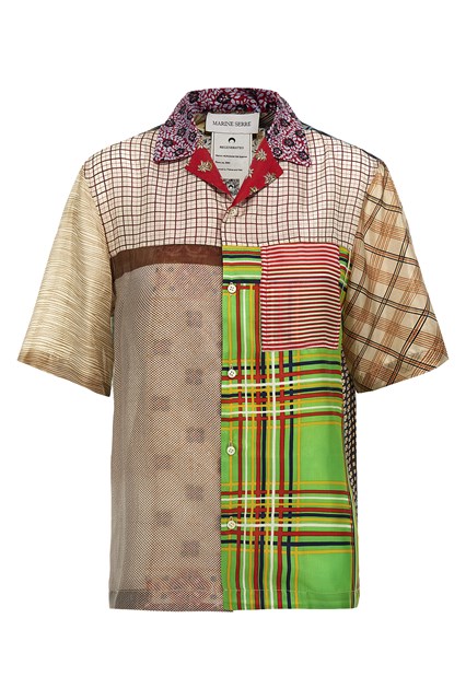 Camicia 'Regenerated Silk Scarves Bowling' - Multicolor