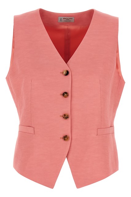 Gilet viscosa lino - Rosa (44 IT)