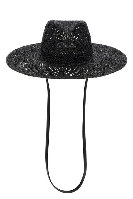 Cappello raffia - Nero (S)