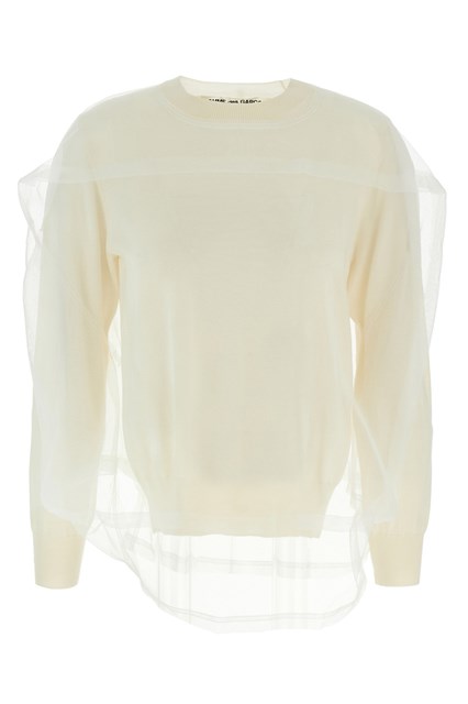 Maglia tulle - Bianco (S)