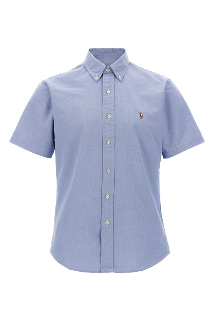 Camicia ricamo logo - Azzurro (S)