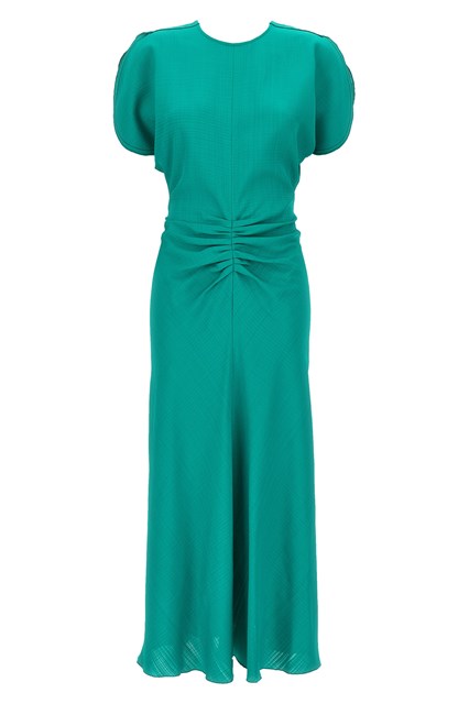 Abito 'Gathered Waist Midi' - Verde (10 UK)
