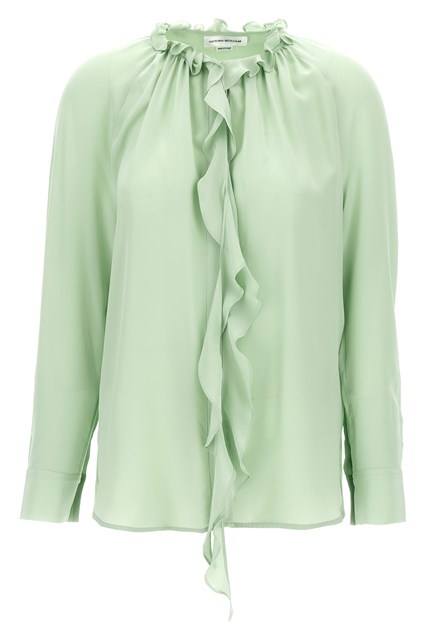 Blusa 'Ruffle' - Verde (10 UK)