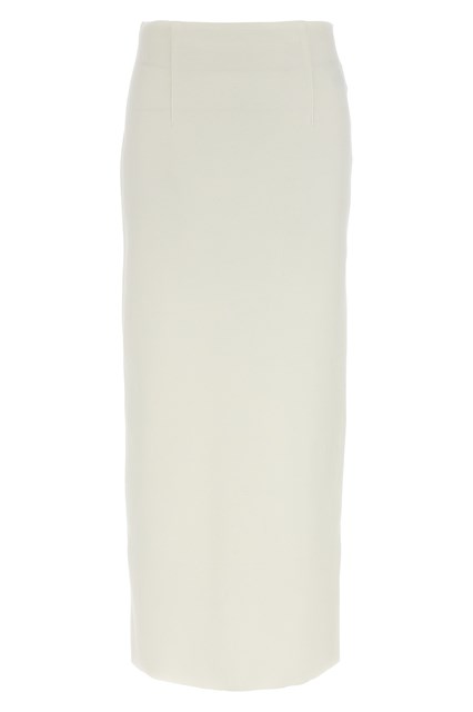 Gonna maglia double face - Bianco