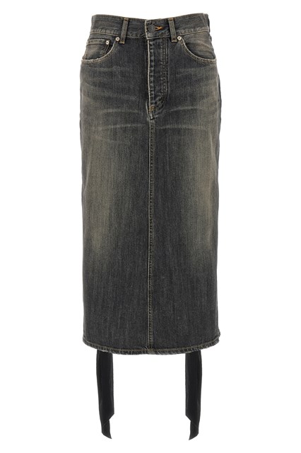 Gonna denim 'Lace Up' - Grigio (38 FR)