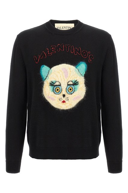 Maglione Valentino Garavani 'Le Chat de la Maison' - Nero