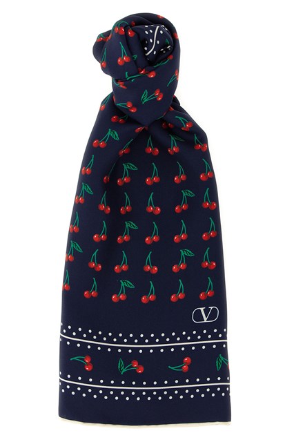 Foulard Valentino Garavani 'Cherryfic' - Blu