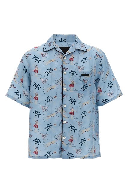 Camicia 'Hawaii' - Azzurro