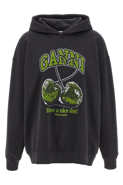 Felpa con cappuccio 'Basic Jersey Cherry' - Grigio (XXS-XS)