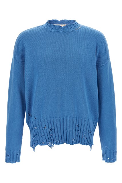 Maglione ricamo logo - Blu (48 IT)