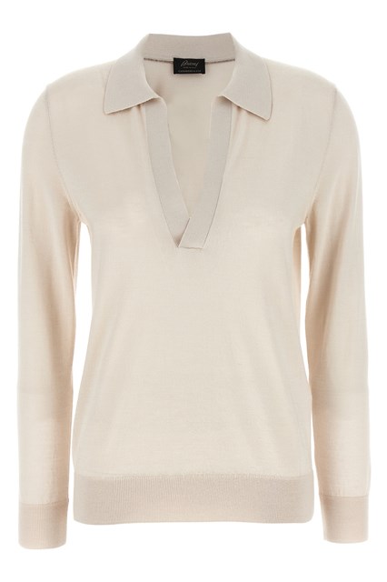 Polo cashmere e seta - Beige (38 IT)