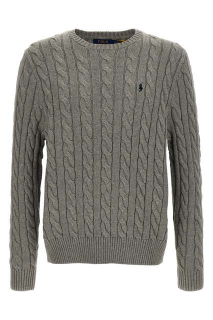 Maglione cotone a trecce - Grigio (XL)