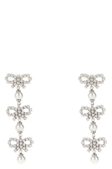 Orecchini 'Micro Bow Pearl Tiered' - Bianco (U)