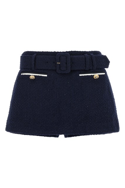Skort lana bouclé - Blu (6 UK)