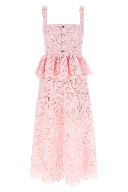Abito 'Pink Lace Peplum Midi' - Rosa (8 UK)