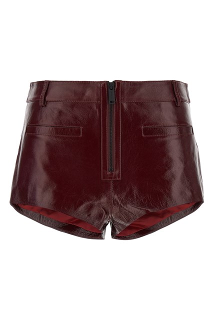 Short pelle craqué - Bordeaux (6 UK)