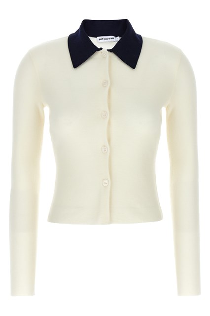 Cardigan 'Cream Merino Wool' - Bianco (XS)
