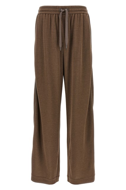 Jogging 'Shiny Trims' - Marrone (L)