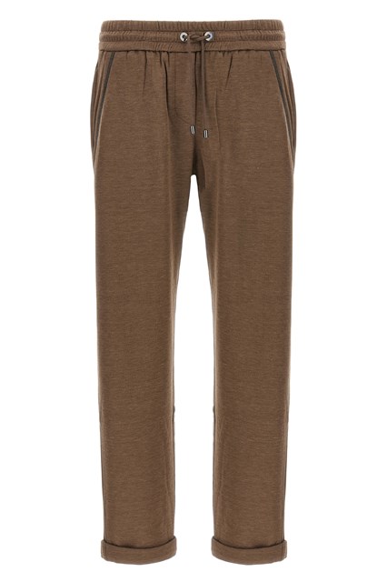 Jogging 'Shiny Pocket Detail' - Marrone