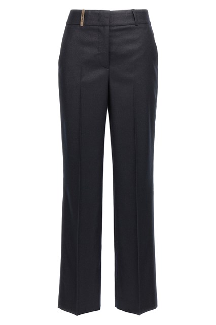 Pantalone flanella lurex - Blu (40 IT)