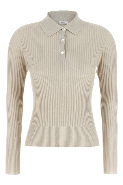 Polo coste lurex - Beige (40 IT)