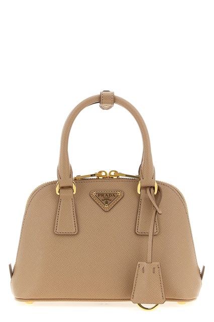 Borsa a mano saffiano - Beige (U)