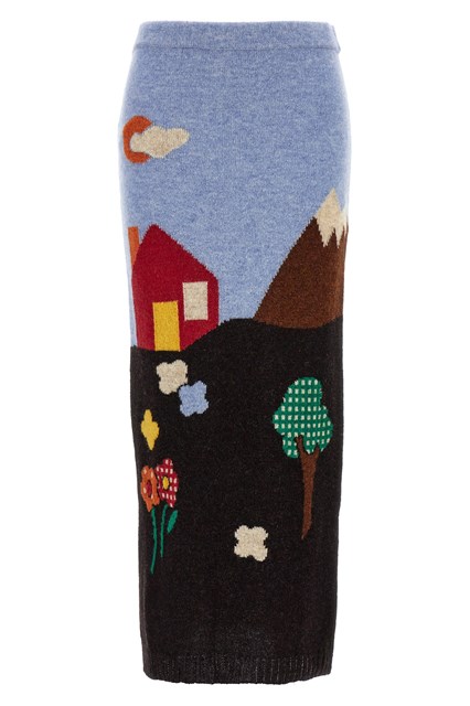 Gonna in maglia Shetland - Multicolor (40 IT)