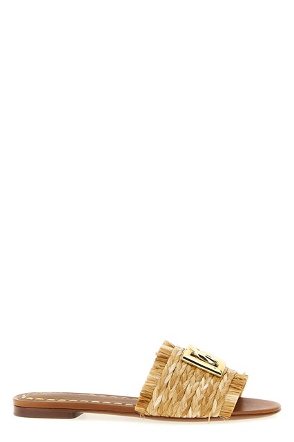 Slide treccia di rafia - Marrone (38)