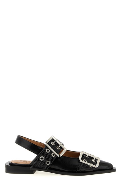 Slingback 'Black Feminine Buckle' - Nero (36)