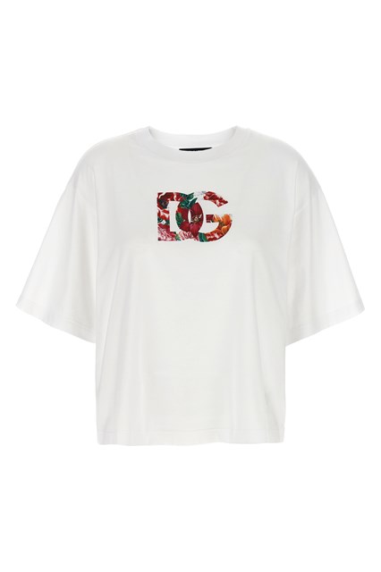 T-shirt logo floreale - Bianco (42 IT)