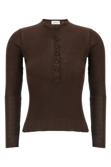 Maglia seta '20' - Marrone (36 FR)