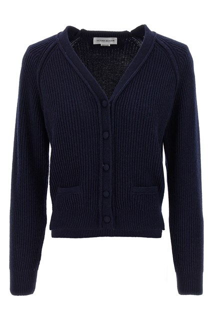 Cardigan 'Stepped Hem' - Blu (XS)