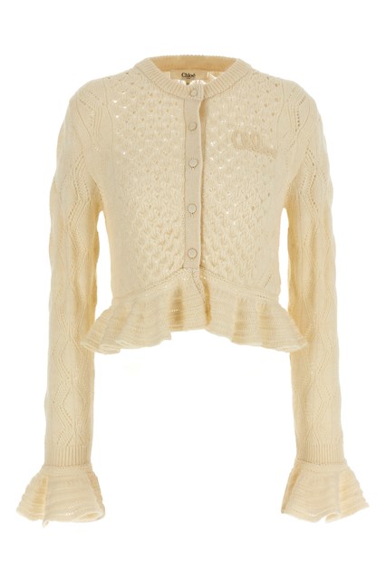 Cardigan lavorazione pointelle - Bianco (M)