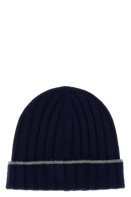 Cashmere turn-up beanie