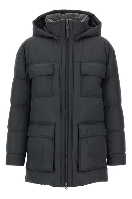 Piumino collo maglia - Grigio (42 IT)